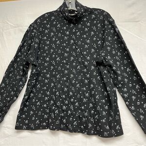 Vintage Classic Elements Penguin & Snowflake Turtleneck Grandmacore,Whimsical